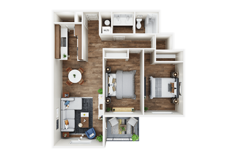 a floor plan of a 1 bedroom apartment